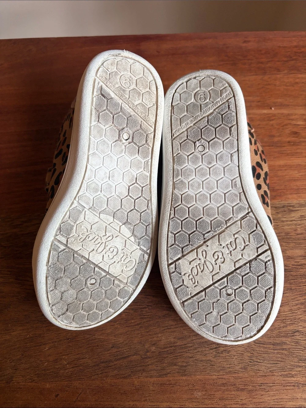 Cat& Jack Leopard Print Kids Velcro Sneakers - Brown